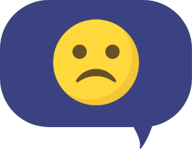 Sad Emoji in Chat bubble